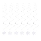  6 PCS Snowflake Ornaments Birthday Banner for Girl Party Dangling Swirl