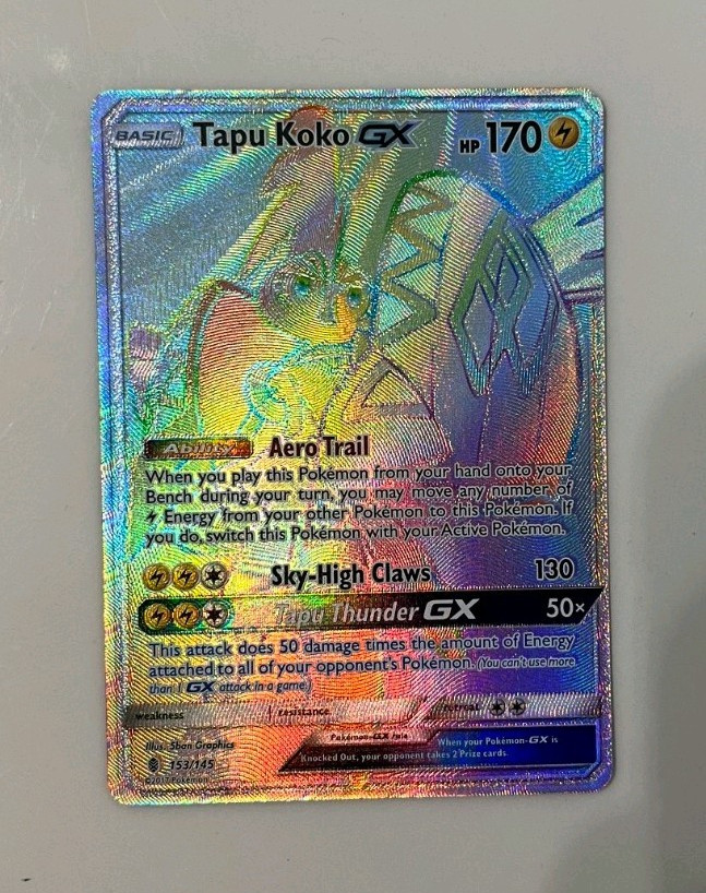 Tapu Koko GX 153/145 SM Guardians Rising Secret Rare Full Art Holo