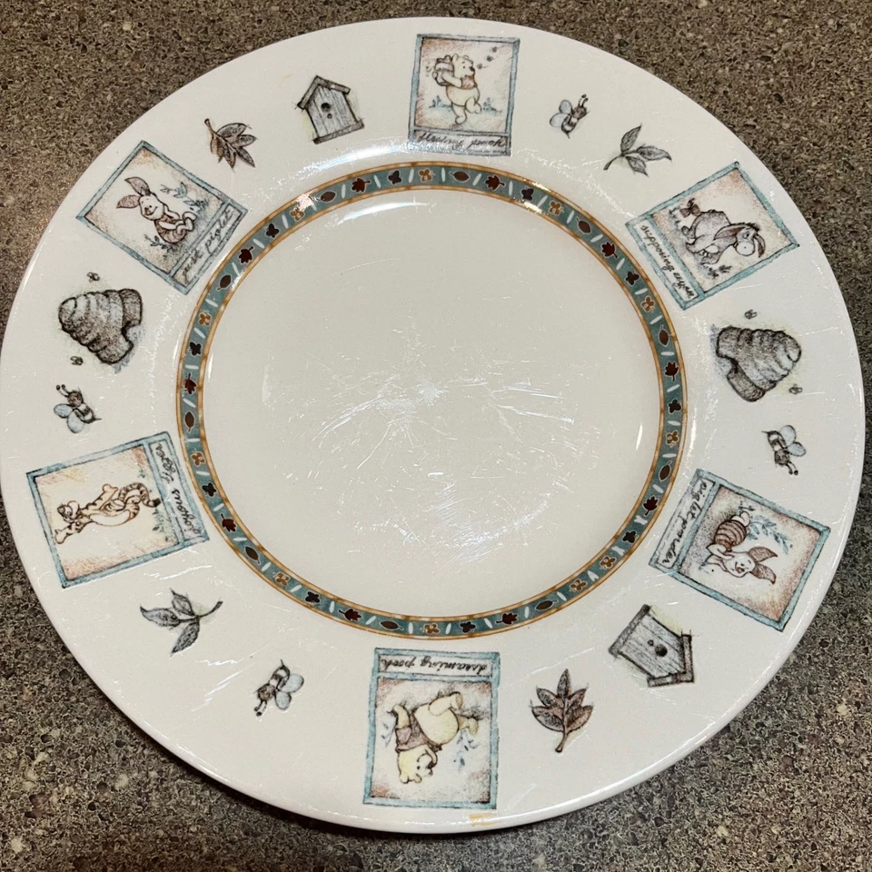 Juego de 2 platos de gres decorativos para decoración de cocina Disney Winnie the Pooh Foto 2 de 4