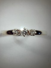 9ct Yellow Gold Trilogy Diamond Ring Approximately Size N