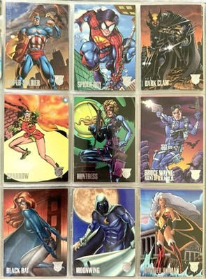 1996 Fleer SkyBox Amalgam Complete 90 Card Base Set Marvel DC + Dark Claw Promo