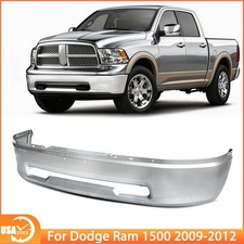 Steel Bright Silver Front Bumper For 2009-2012 Dodge Ram 1500 Wo Fog Light Steel Bright Silver Front Bumper For 2009-2012 Dodge Ram 1500 Wo Fog Light