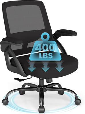 Anygod Big and Tall Office Chair, Ergonomic Desk Chair Mesh Mid Back with Comfy 