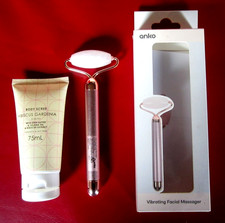 Bundle x 2 ANKO Vibrating Facial Massager + Hibiscus Gardenia Body Scrub 75ml