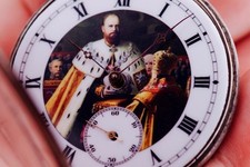 Antique Imperial Russ Silver Pocket Watch-Coronation of Tsar Alexander III