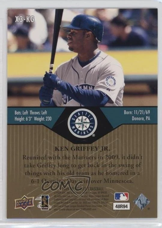 2009 Upper Deck X Xponential 3 Ken Griffey Jr #X3-KG HOF - Image 2 of 2