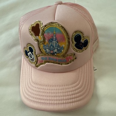 2025 Disney World Stoney Clover Lane Patches Patches Trucker Pink Cap Hat - NEW