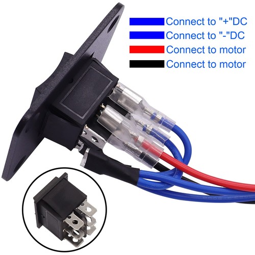 Momentary Polarity Reverse Switch 12V DC 10A 6 Pin 3 Position Up Down ...