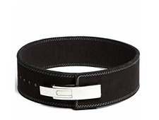 Lever Weight Lifting Belt Leather - 10MM 13MM X-Large, Black