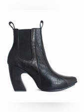 John Fluevog Fast Cars Le Mans Platform Chelsea Boots Black 8 EUC