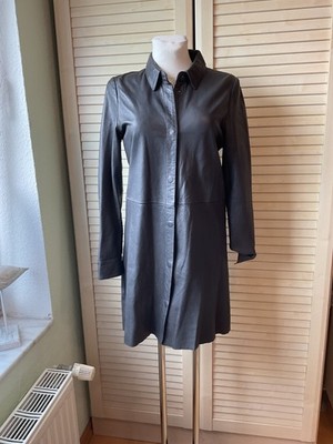 Tolles Lederkleid von TRANSMISSION grau Echtleder Gr. S 36