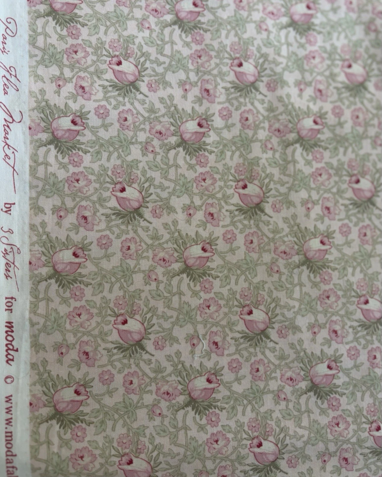 3 Sisters Paris Flea Market by Moda Cotton Quilt Fabric Pink 2.5 yds OOP SBTHY - product detail image 4
