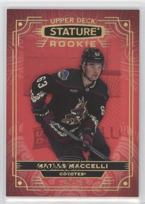 2022-23 Upper Deck Stature Rookies Red 42/75 Matias Maccelli #114 Rookie RC 14bn