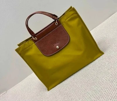 LONGCHAMP Cabas Longchamp L Tote Bag Veil Kiwi - Canvas New outlet