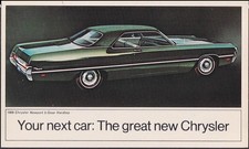 1969 Chrysler Newport 2-door Hardtop Dealer Postcard 1969 Chrysler Newport 2-door Hardtop Dealer Postcard
