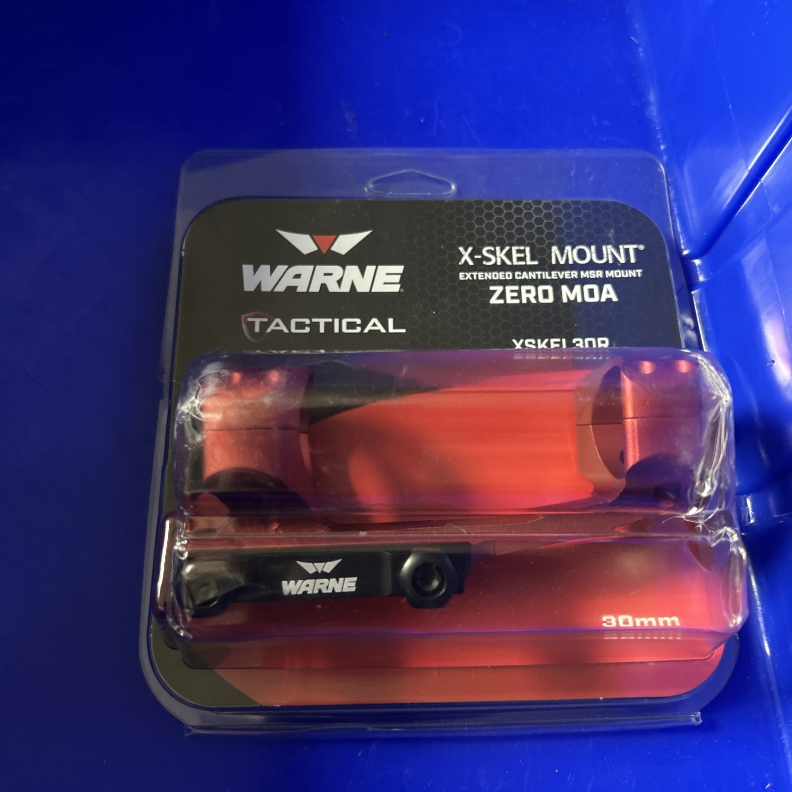 (BLEM) Warne Gen 2 Extended Skeletonized 30mm MSR Mount (XSKEL30R) - Red