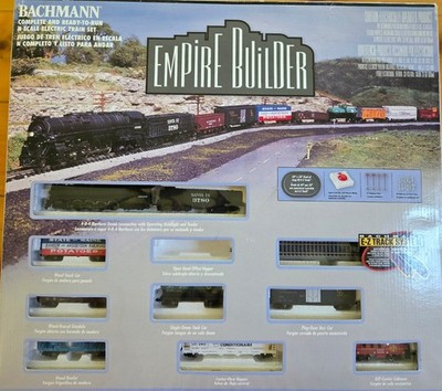 Bachmann Empire Builder Santa Fe Train Steam Engine Freight  24009 N Scale