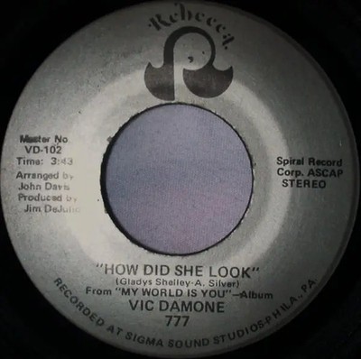 Vic Damone How Did She Look Vinyl Single 7inch Rebecca Records