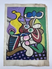 Pablo Picasso COA Art Painting Original Drawing Vintage Paper Signed