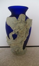 ANCIEN VASE en VERRE et SON