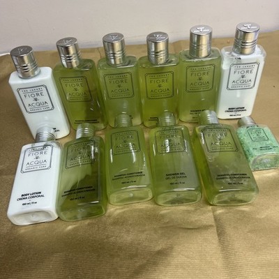 Lot Set Fiore Acqua Organic  Body Lotion & Shampoo/Conditioner Salt 12 Pcs