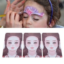 3pcs Makeup Painting Practice Board Reusable Painting Exercise Template Stage