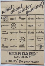 Vintage 1926 STANDARD Gasoline Gas Oil Newspaper Print Ad