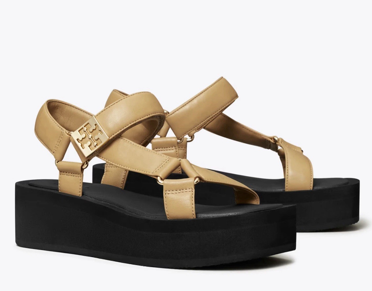 Tory Burch Perfect Mellow Platform Sandal sz 8 - Ginger Shortbread