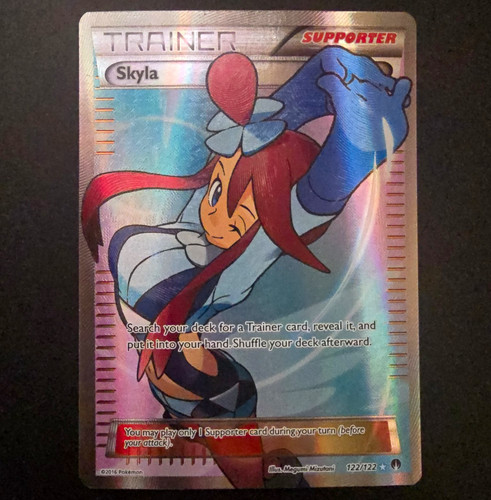 Skyla 122/122 Full Art Ultra Rare XY BREAKpoint Pokemon Card LP