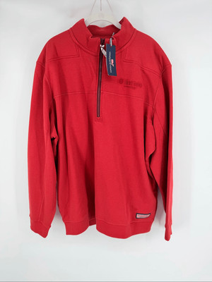 Vineyard Vines Nantucket Red Shep Shirt 1/4 Zip Sweatshirt Size XL NWT