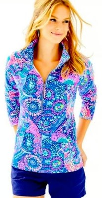 Lilly Pulitzer XS Skipper Popover ''No Prob Llama'' - Half Zip Pullover UPF50