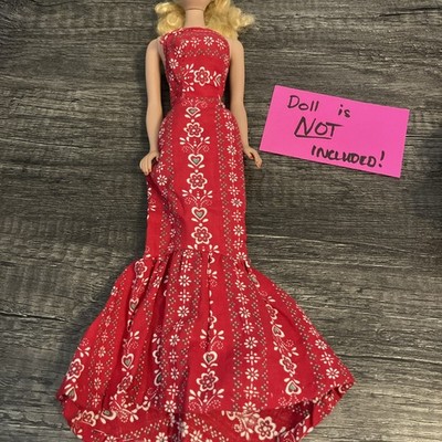 vintage barbie red dress Blonde Long Hair American Girl, 1966, in