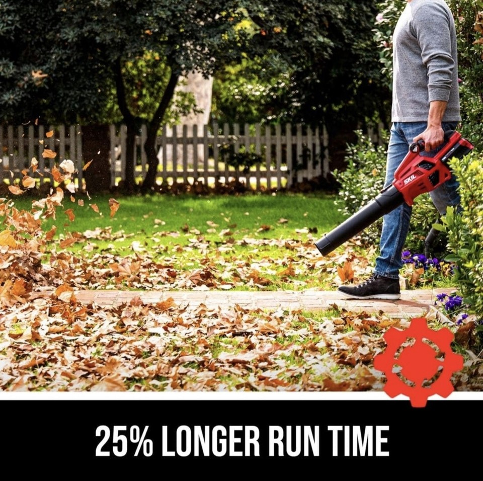SKIL PWR CORE 40 40V Cordless Leaf Blower Brushless Power Boost Battery ...