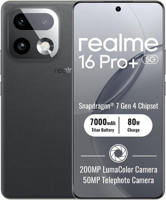 realme 16 Pro+ 5G Smartphone, Snapdragon 7 Gen 4, 200MP, 7000mAh  - EU Version -