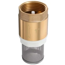 1" Foot Valve Brass Heavy Duty Check Valve with Filter One Way Valves Female ...