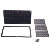 Boot Auto Marine Wippschalter Panel 8 Gang 3PIN & Schutzschalter Ueberlasts2792