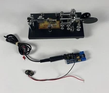 Vibroplex Bug Semiautomatic Telegraph Key Mfg 1983 w/ Code Practice Oscillator