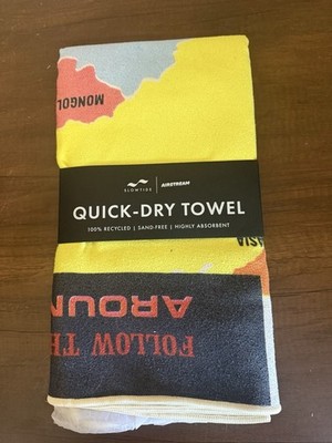 Slowtide Sundown Quick-Dry Travel Towel 30in x 60in New Map Airstream