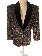 VtG Nah Nah Blazer Whimsigoth Jacket Velvet Size 12 Vamp Witch Dark Romance