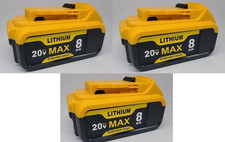 3 Pack - 8.0Ah Lithium Ion Battery For DeWalt DCB208 --  20 Volt Max