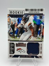 Audric Estime 2024 Panini Contenders Rookie Ticket Swatches MEM RTS-AEE