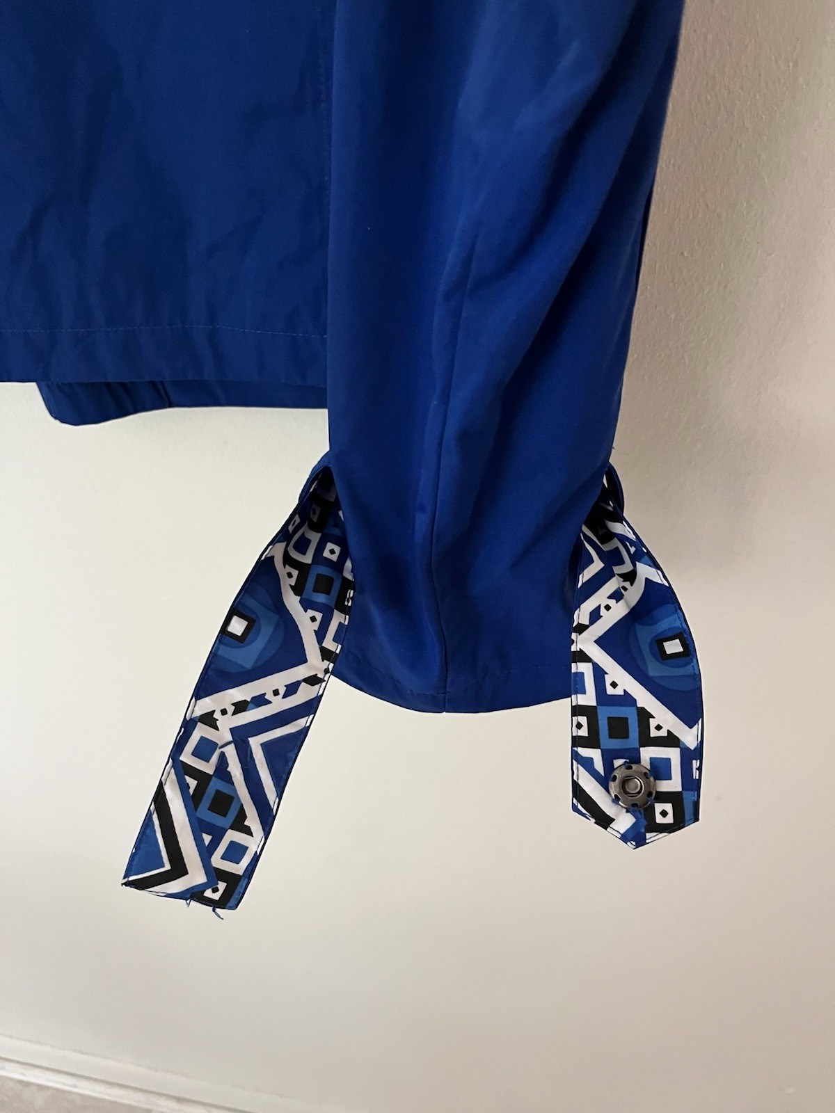 chicos size 2 Polyester Blue Snap Button Jacket W… - image 8