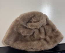Vintage Fur Hat Union Made Brown Faux Fur Winter Cap 60s  70s
