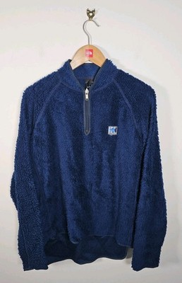 Vintage Helly Hansen Deep Fibre Pile Fleece Herren Medium 1/4 Zip Jacke 70er/80er