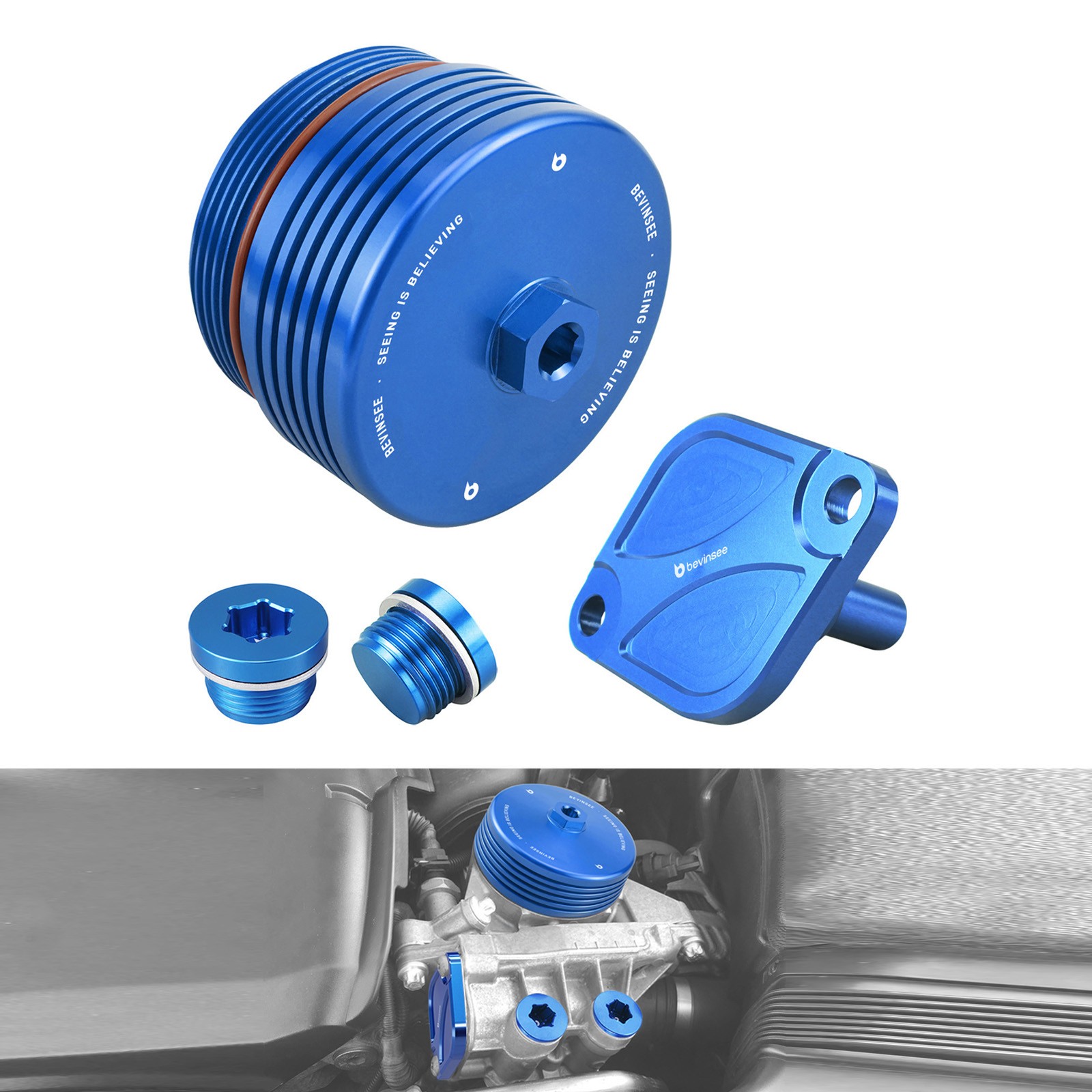 Filter Cap Oil Thermostat Housing Plug Cover For Bmw 135i 335i N54 N55 S55