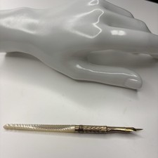 Antique Mother Of Pearl Gold Filled Dip Pen G...