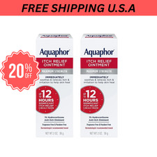 Aquaphor Itch Relief Ointment, Maximum Strength 1 Hydrocortisone Relieves 2pack
