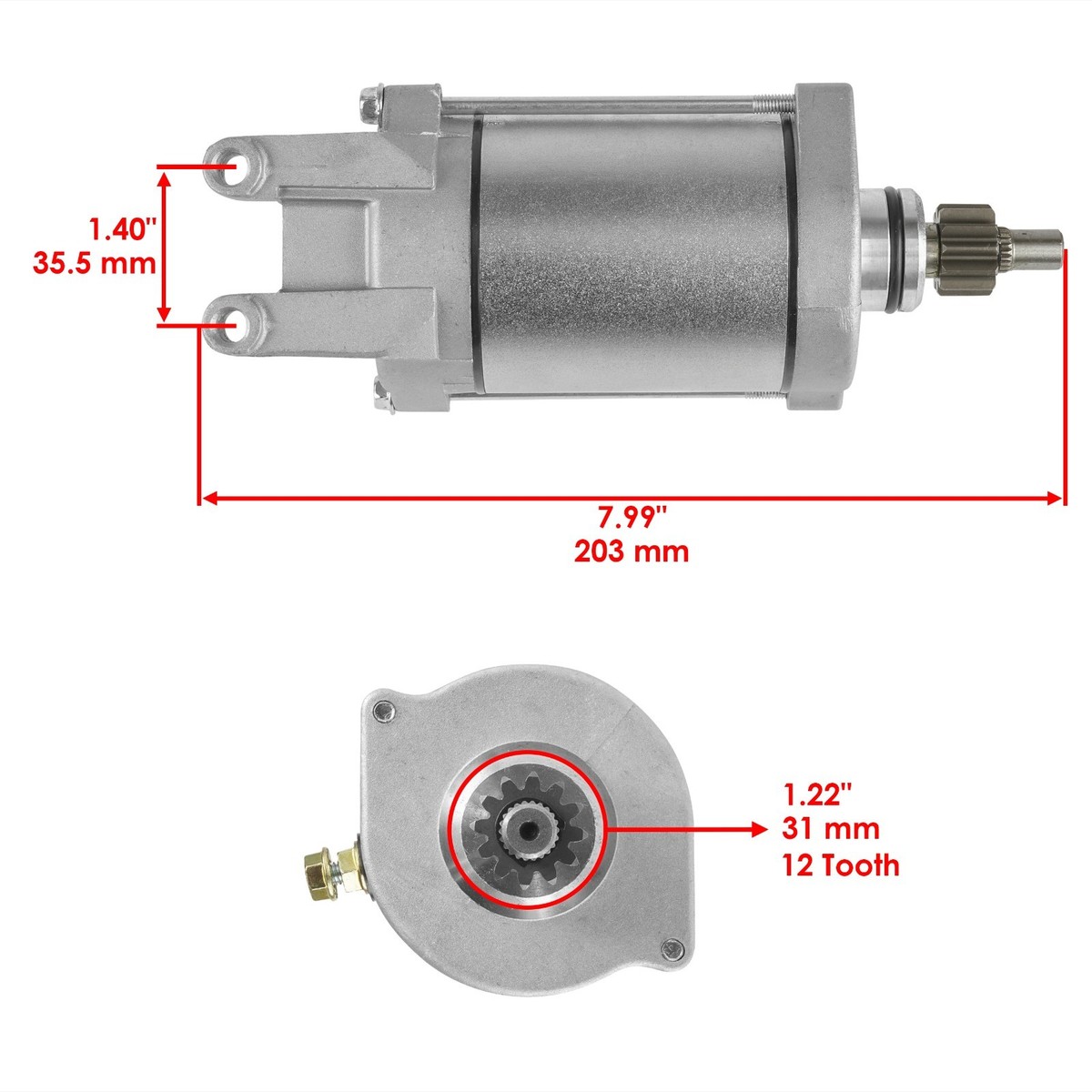 AHL Relais De Solénoïde De Démarreur Pour Yamaha Raptor 660 YFM660 2001-2005 - Compatible ATV
