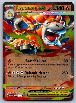 Mega Camerupt EX 022/132 Ultra Rare - Mega Evolution Pokémon TCG