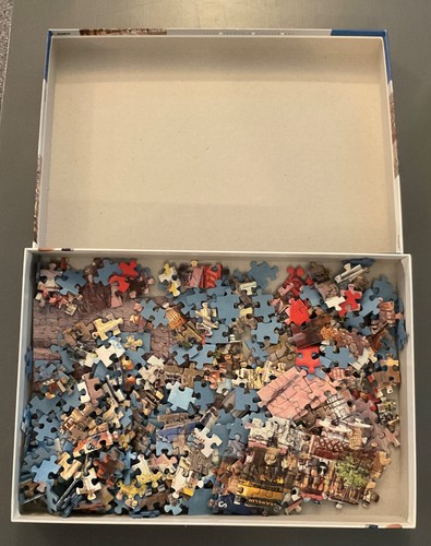 RAVENSBURGER PUZZLE 500 Pieces “Quaint Shops” No. 141166 COMPLETE Great Cond. - Picture 3 of 3